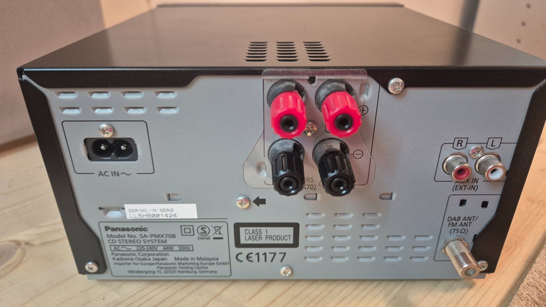 Panasonic Lettore multimediale & Streamer: Panasonic SA-PMX70B Microanlage mit Lautsprechern – Usato da Arbon venduto da Satschmo1 2