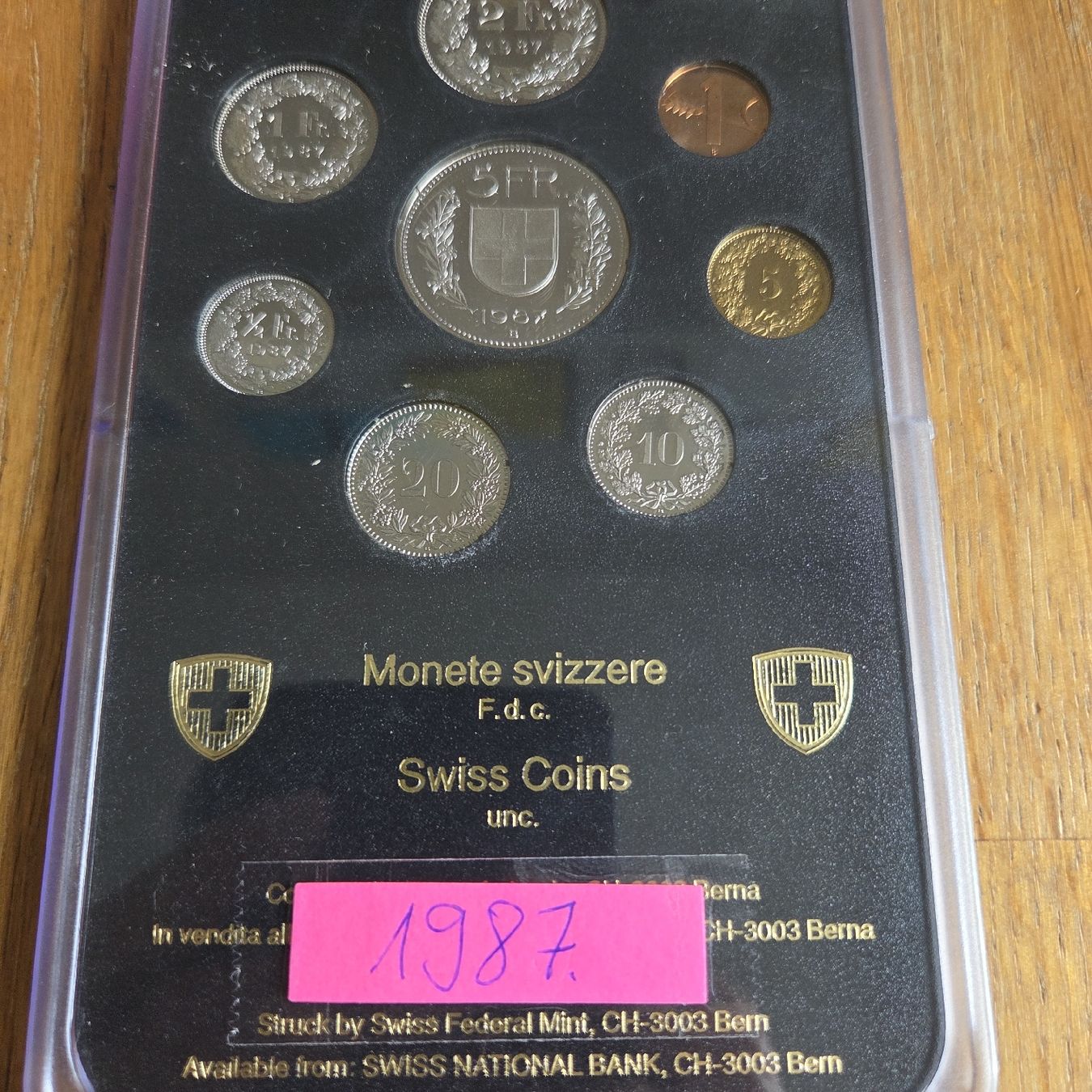 Tutti le monete: Schweizer Münzen Komplettsatz Stgl. 1987 - Top – Usato da Stans venduto da Ducati16