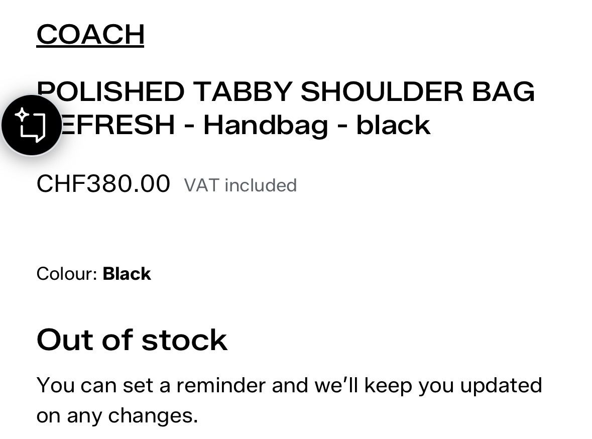 Coach Sacs femmes: Polished Tabby Shoulder Bag Black – Neuf (Voir description) à Zürich par Peban1 7