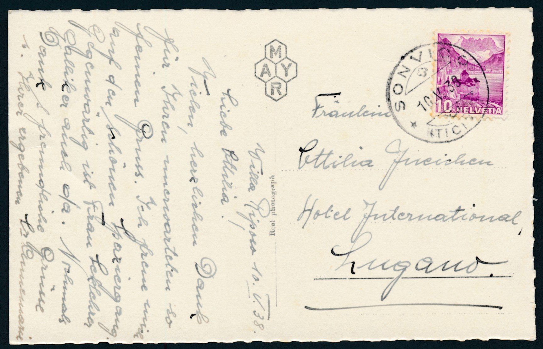 Ansichtskarten: AK: Lugano – Gebraucht aus Bonau von Profila3 1
