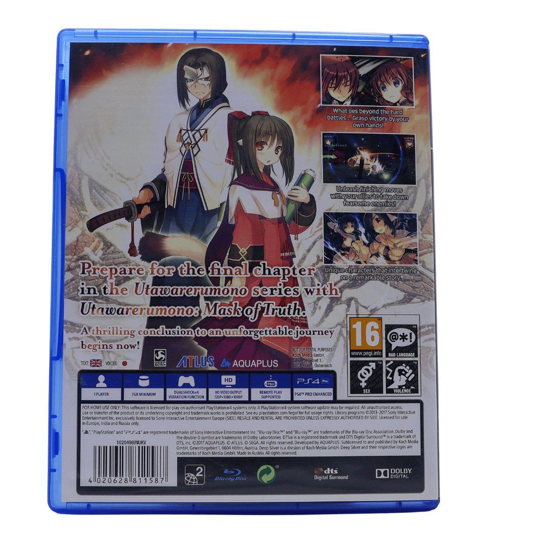 Jeux: Utawarerumono: Mask of Truth - PS4 – D'occasion à Paudex par dindeboy 2