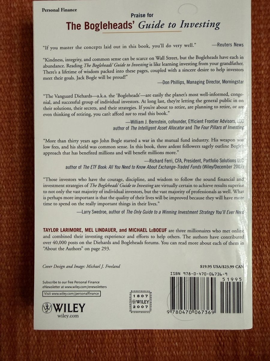 Libri: The Bogleheads' Guide to Investing – Nuovo (secondo la descrizione) da Zürich venduto da Gross9 1