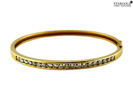 18K Gelbgold Armreife mit Diamanten