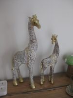 2 coole, elegante gemusterte GIRAFFEN und 3 Elefanten