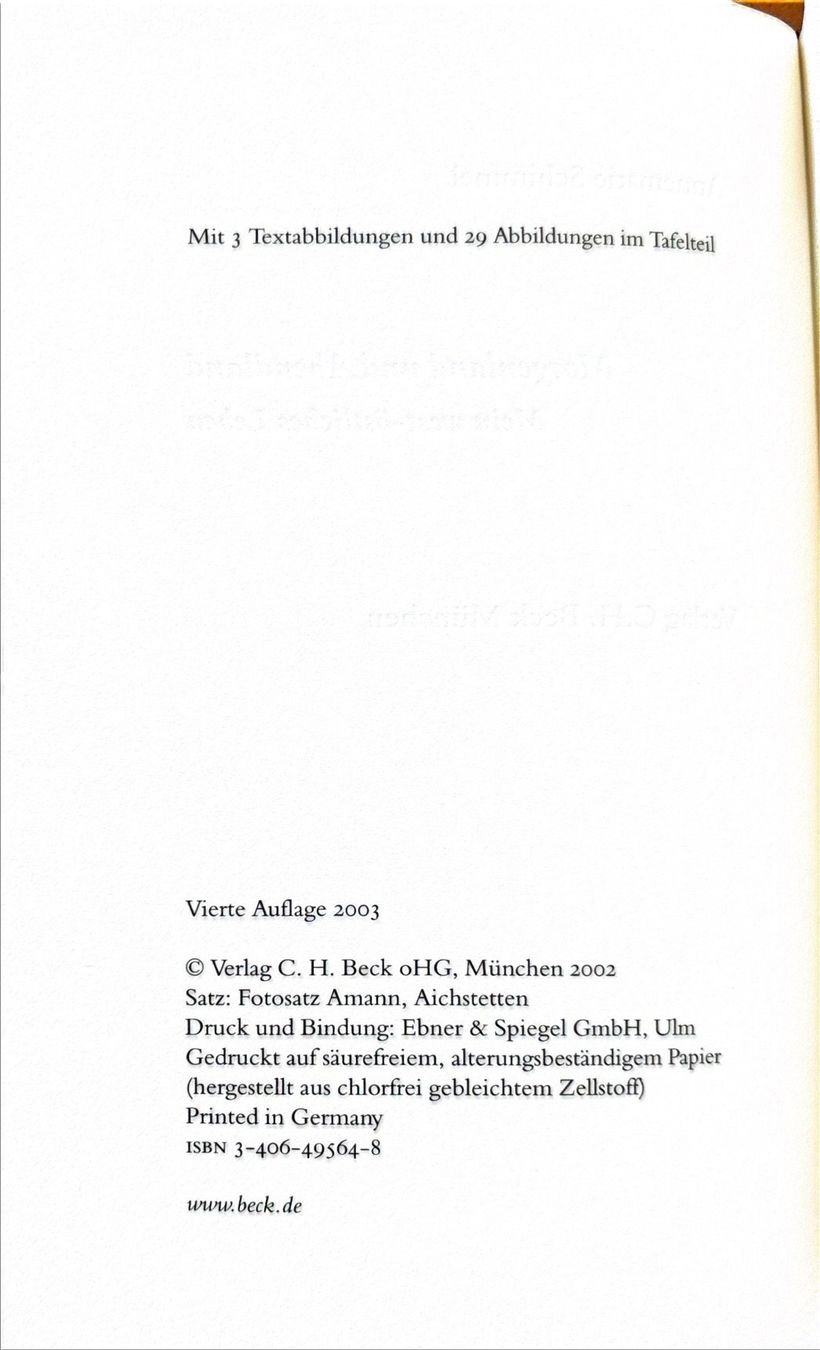 Libri: Schimmel, Morgenland und Abendland – Usato da Sarnen venduto da Livres 3