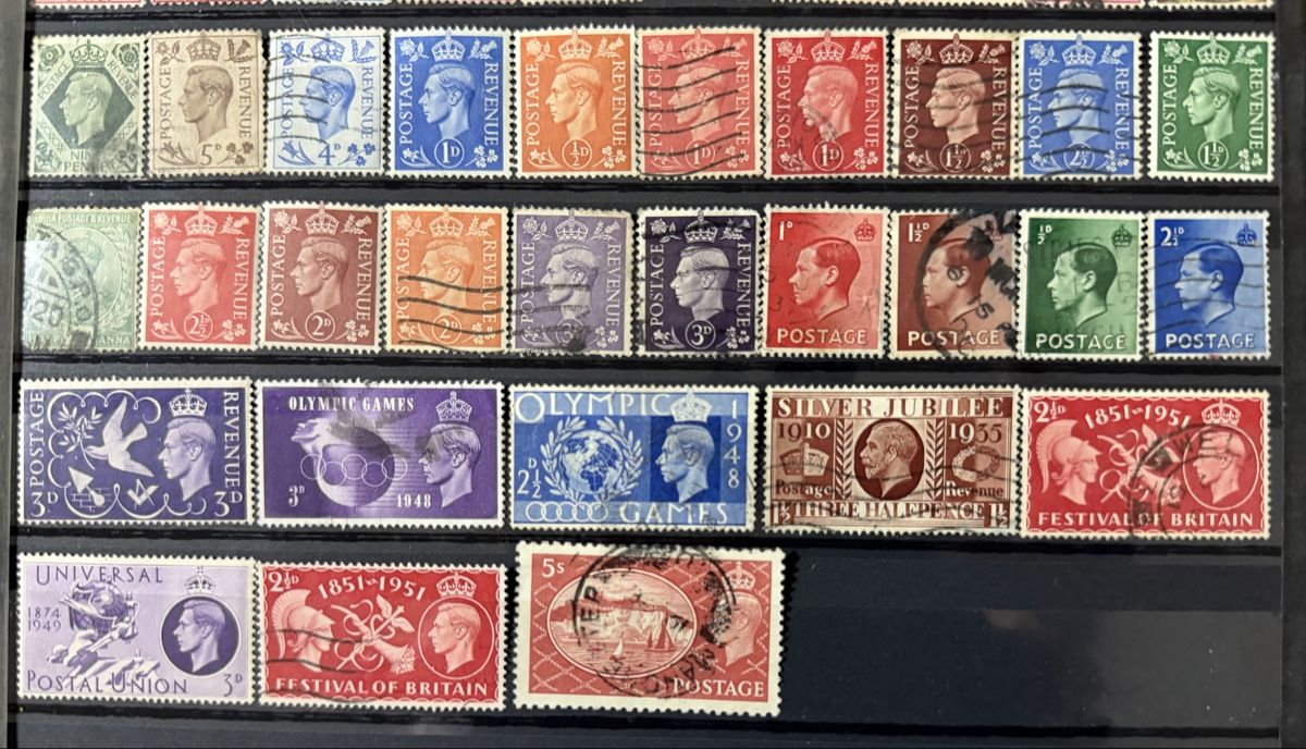 Tutti i francobolli: Timbres - Roi Georges  – Usato da Petit-Lancy venduto da Solcarm 2