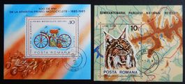 Rumänien Kat. Block 217 & 218 gest. 1985