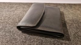 Portemonnaie Leder in schwarz