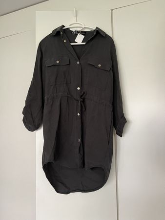 Zara Hemdbluse/Tunika,  Grau, Gr. S, Top Zustand!