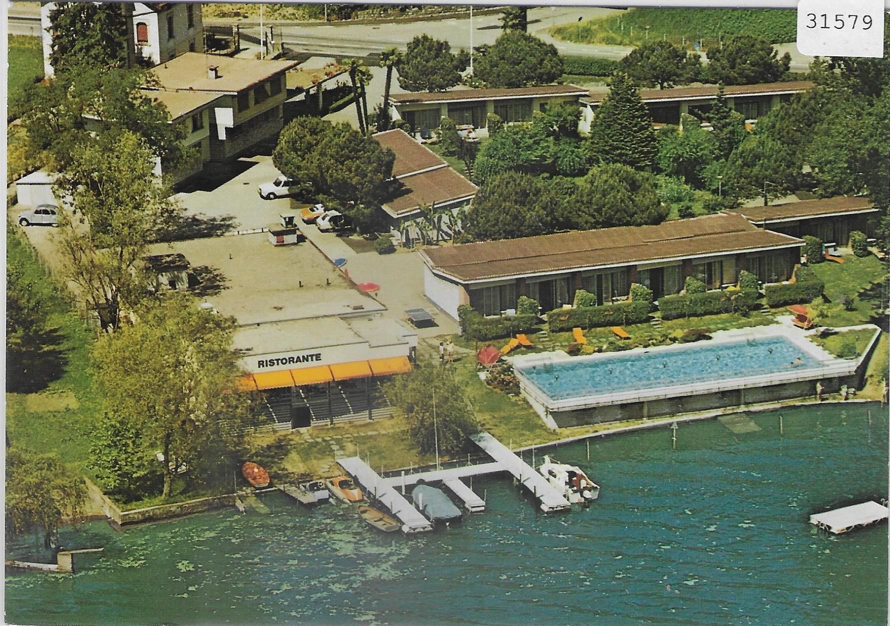 Cartoline postali: Aerofoto Hotel Restaurant Lido Melano- – Usato da Ettingen venduto da Kartenplanet