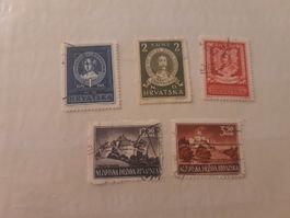 Collection de timbres rares - Croatie (N.D.H.) 5 pièces!