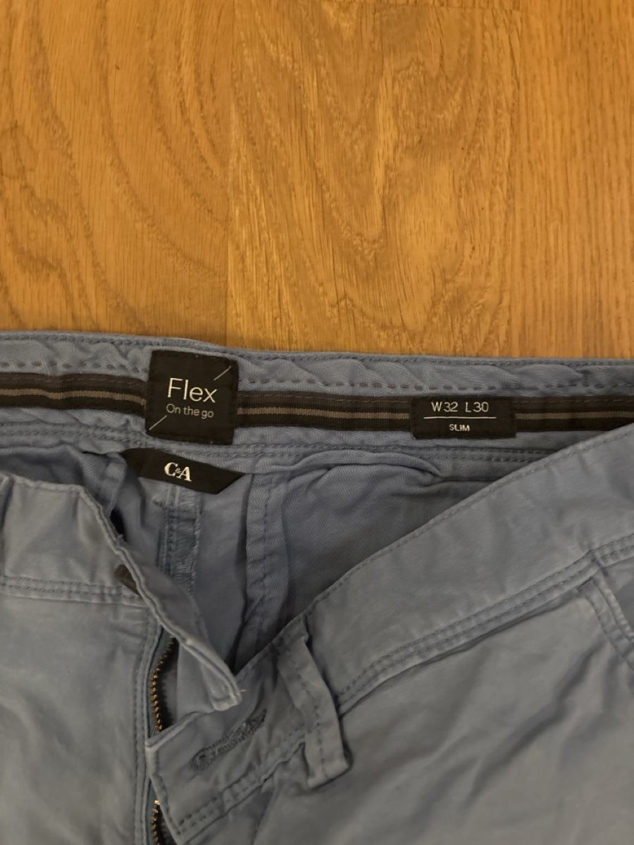 C&A Jeans: C&A Flex Herren Hose, Gr. 32/30, hellblau – Usato da Niederweningen venduto da Julavi 2