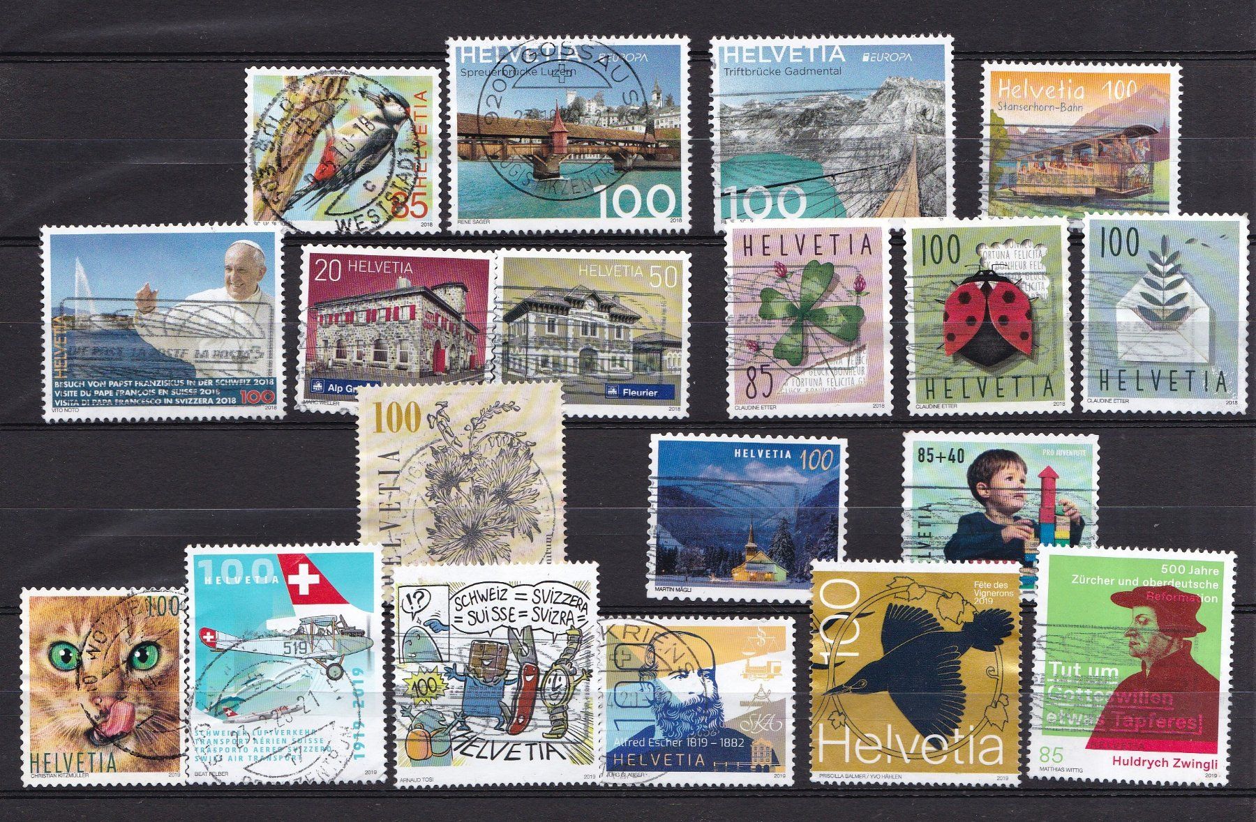 Tous les timbres: CH Briefmarken Lot 2018-2021 – D'occasion à Münchwilen AG par Nesar