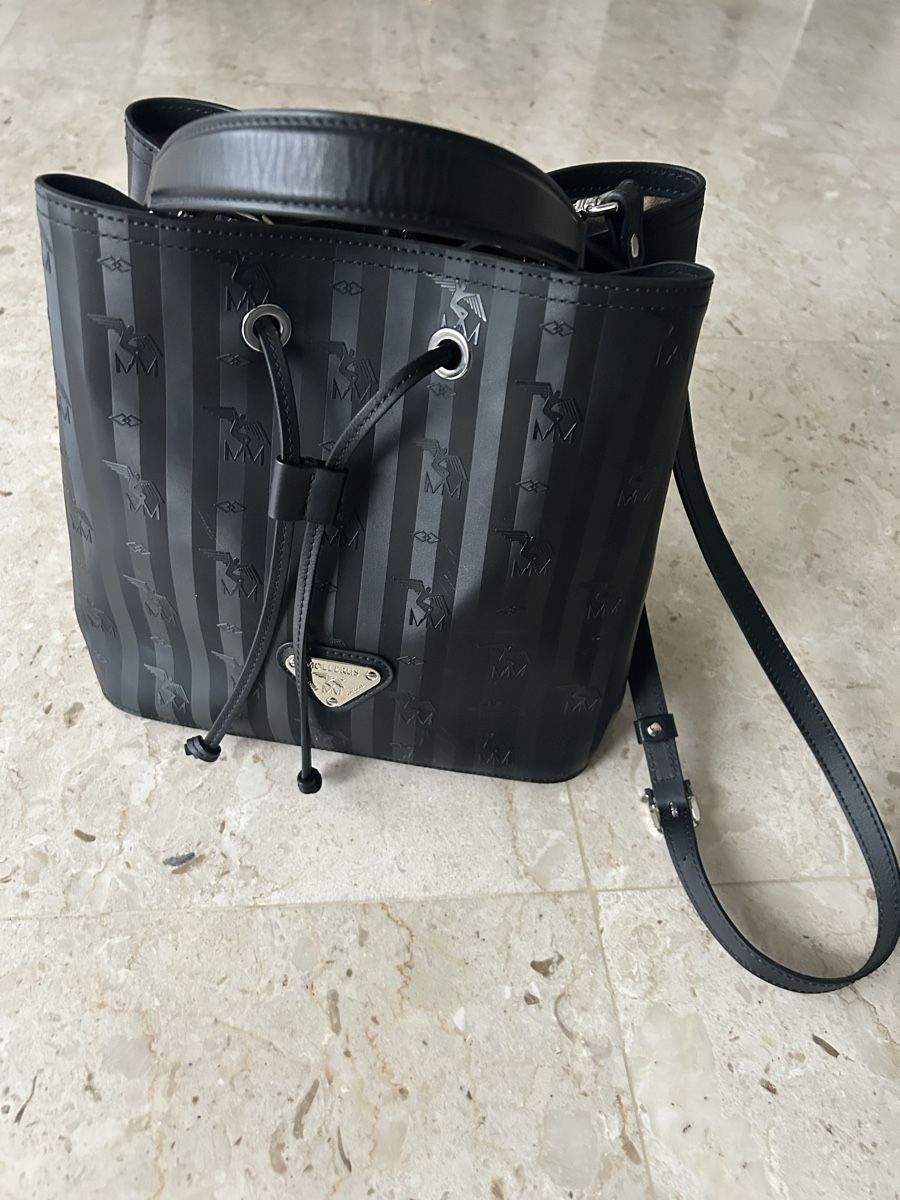 Maison Mollerus Taschen für Damen: Borsa a secchiello Maison Mollerus nera a righe 40-60 – Neu (gemäss Beschreibung) aus Locarno von Matic04 2