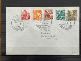 Brief, 100 Jahre Bundesstaat, Bern - Wädenswil 1948