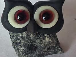 Eule Figur Naturstein Handgemacht wunder schön siehe Foto