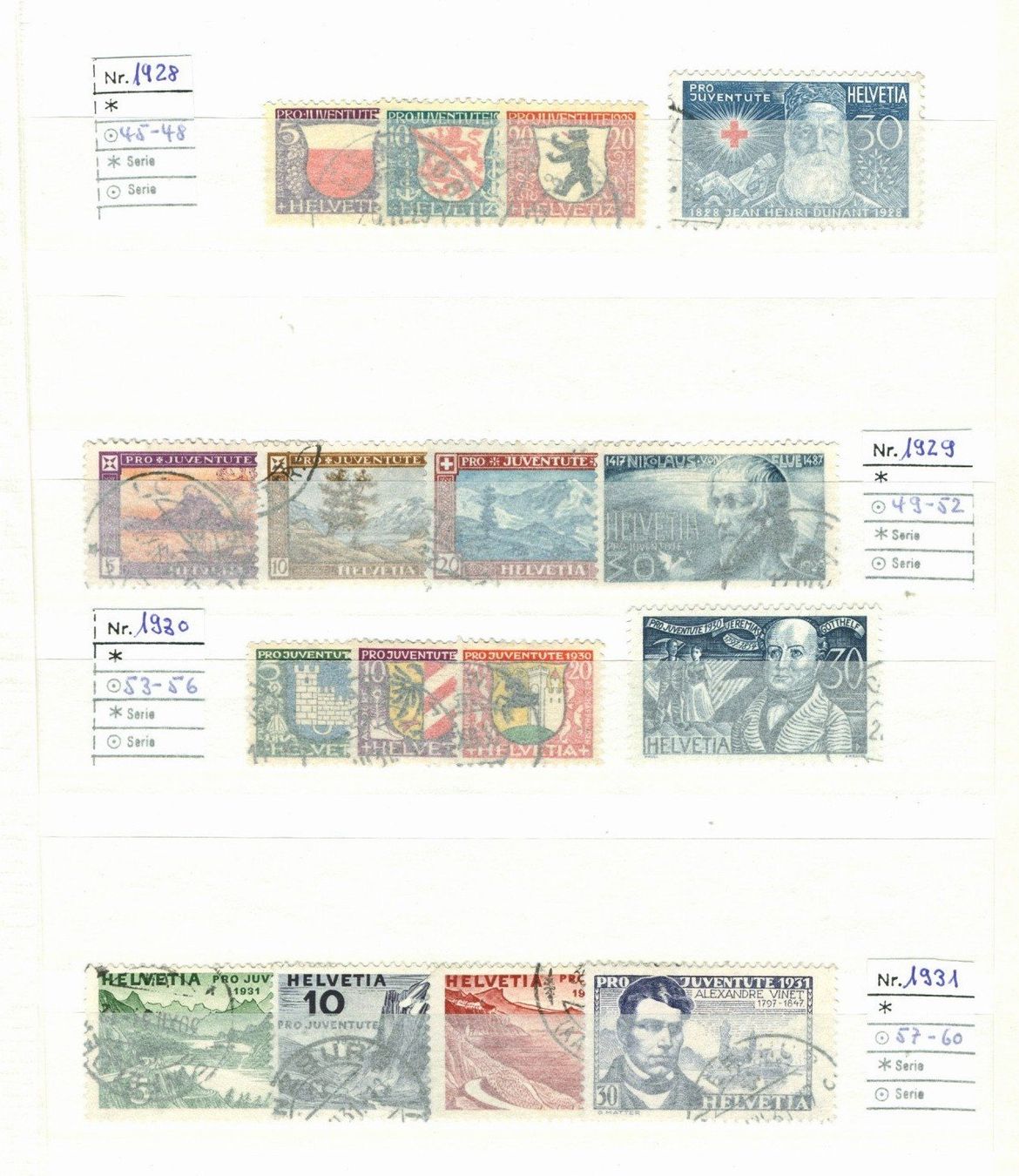 KOMPL. PRO JUVENTUTE SAMMLUNG 1913 -1963 - FR.1'200.00 (Gebraucht) in ...