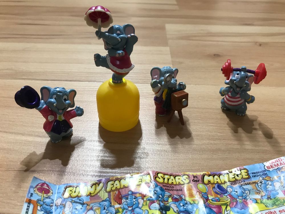 4 Ü-Ei Figuren Funny Fanten 1998 | Kaufen auf Ricardo