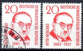 ZUM ERSTEN TODESTAG OTTO NUSCHKE 1958 POSTFRISCH+GEST. -C775