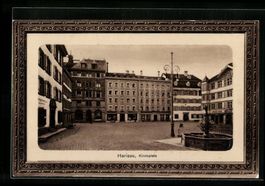 AK Herisau, Partie auf dem Kirchplatz