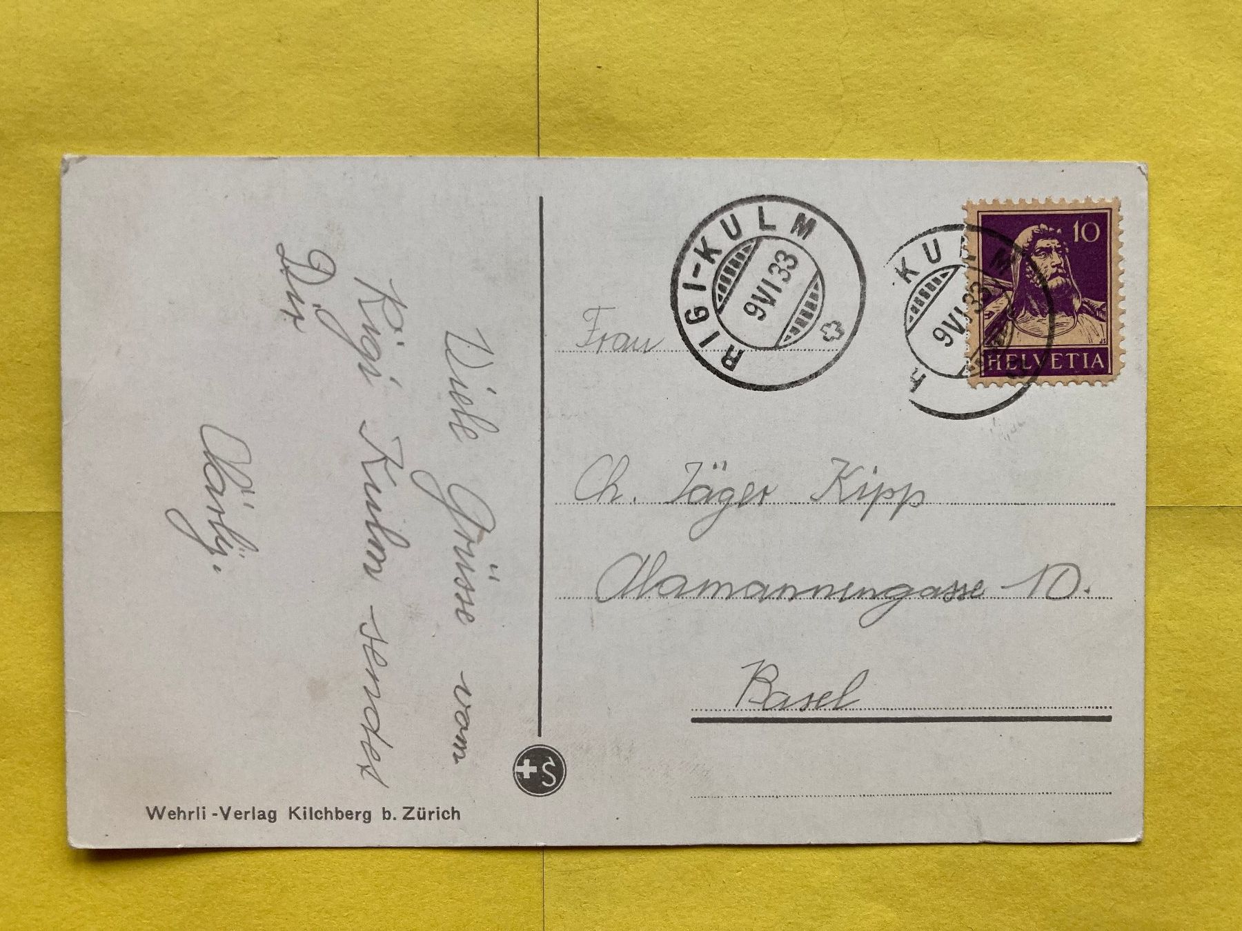 Cartoline postali: AK 32990  Rigi - Kulm  9.VI.33 – Nuovo (secondo la descrizione) da Grabs venduto da paggi01 1
