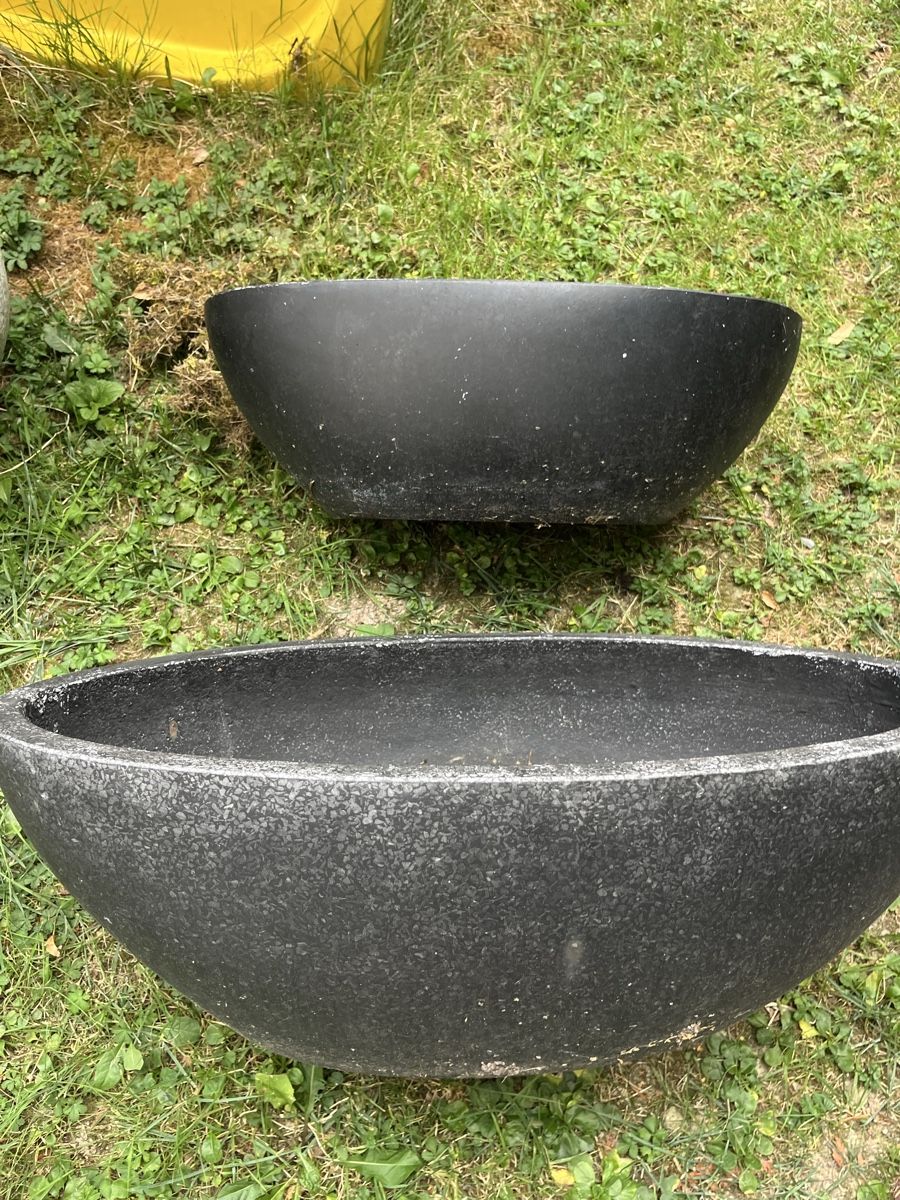 Blumentöpfe: Blumentopf Set oval Steinoptik 3 Stueck  – Gebraucht aus Tuggen von wir_pds8 2