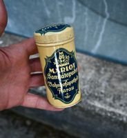 alte Blechdose MARLOT Sanitätspuder BAHNHOFSAPOTHEKE AARAU a