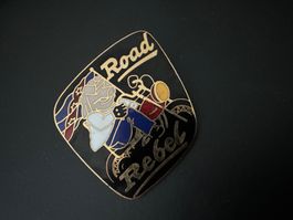 Road Rebel Bike Motorrad schwer dick Pin gross 4x4 cm