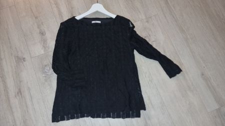 Edc schwarze Spitzenbluse Gr. S Elegant und Schick