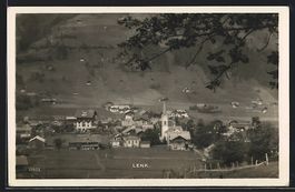 AK Lenk, Teilansicht mit Kirche, 1925