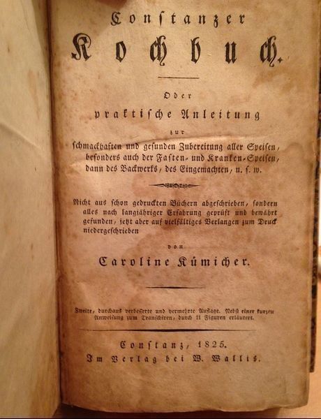 Libri: Constanzer Kochbuch 1825 – Usato da Bern venduto da Grindelwaldaus