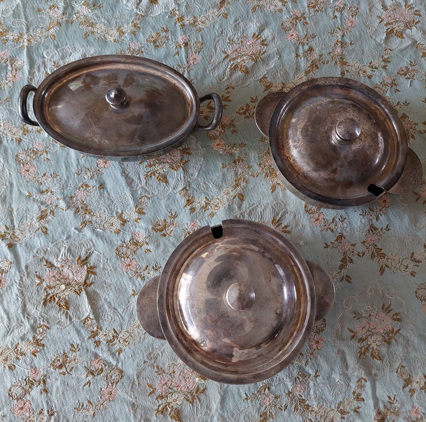 Ciotole: 3 Art Deco Caucieren, versilbert – Usato da Siblingen venduto da rantiques 1