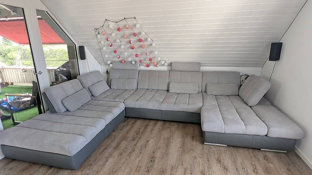 Divani: Grosse Wohnlandschaft grau/beige – Usato da Veltheim AG venduto da D.Pfister 3