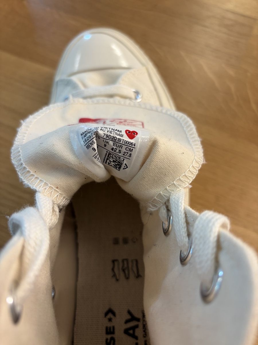 Converse Scarpe da uomo: Comme des Garcons Converse Play Weiss – Nuovo (secondo la descrizione) da Schaffhausen venduto da golazo_vines 5