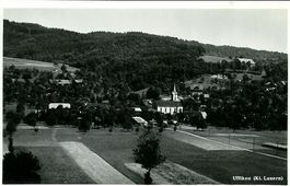 Uffikon LU Kirche + Bauernhöfe selten 1944 sehr gut erhalten