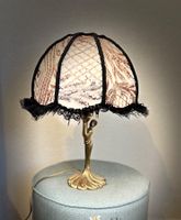 Abat-jour de lampe style burlesque Roccoco Or rose pailleté