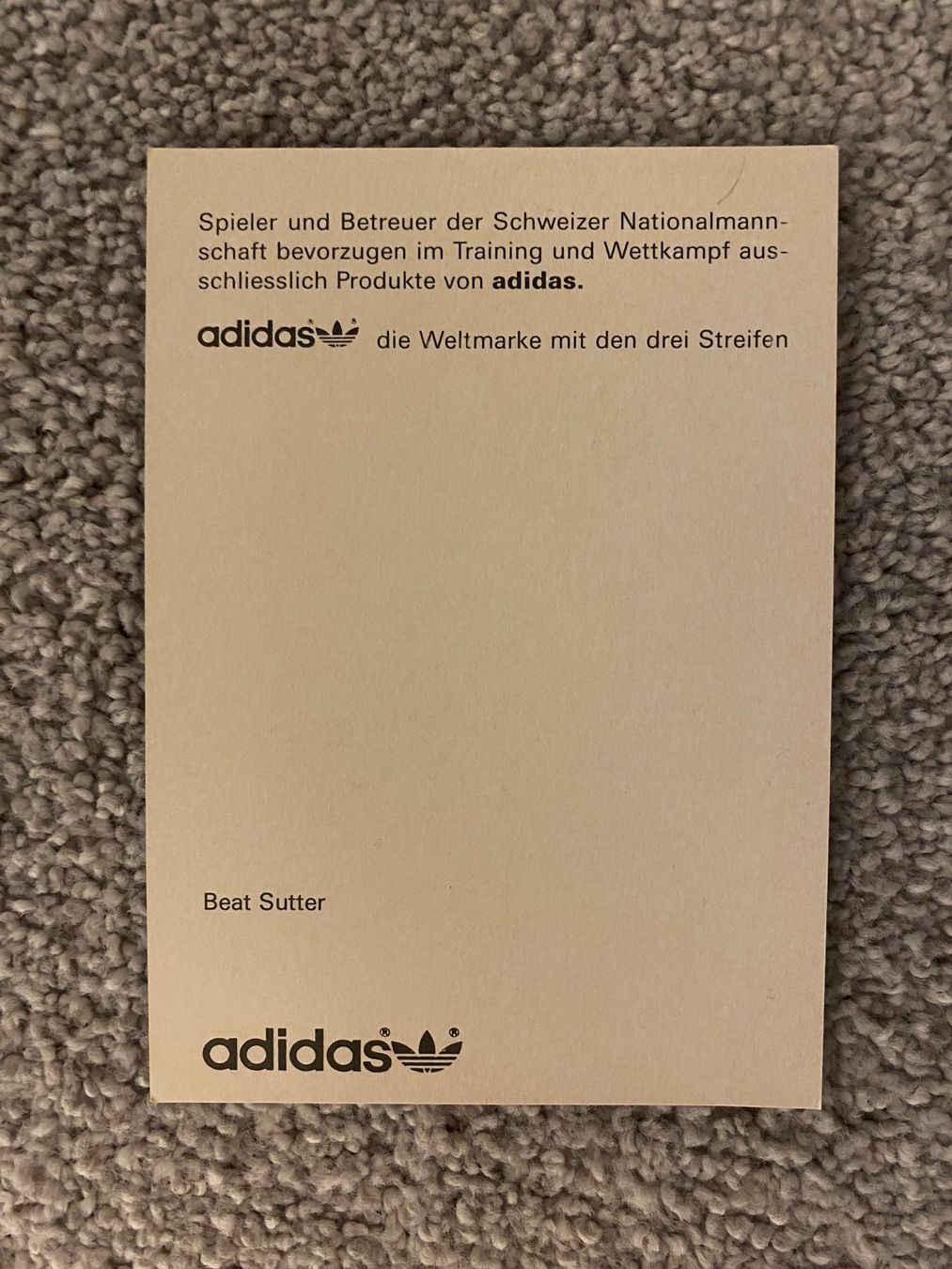 Autografi: Autogramm Beat Sutter - Fussball Legende Schweiz – Usato da Mörel venduto da tim_w9py 1