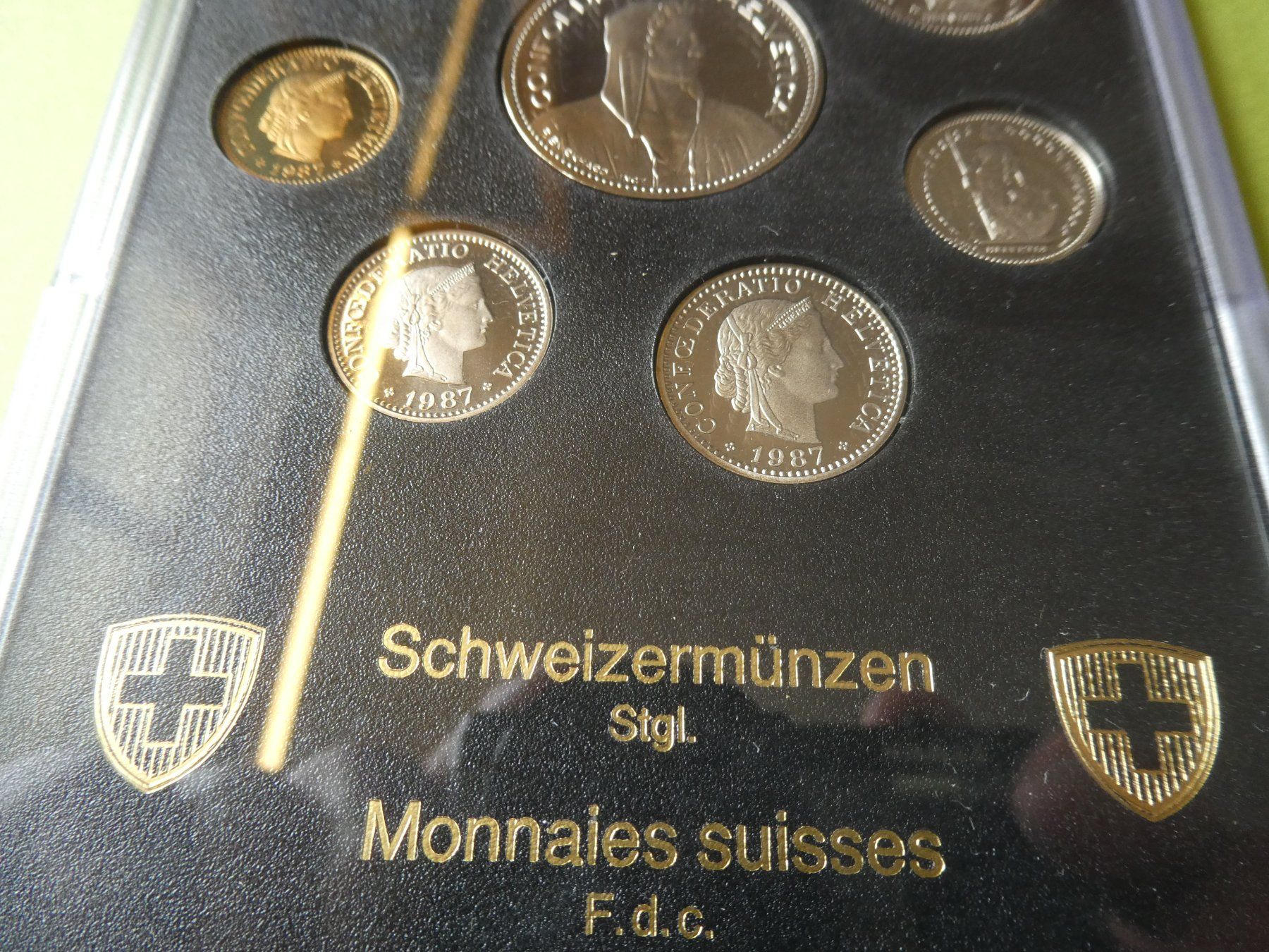 Alle Münzen: Schweiz 1987, Münzsatz Stempelglanz – Neu (gemäss Beschreibung) aus Hinterforst von Rohusri 1