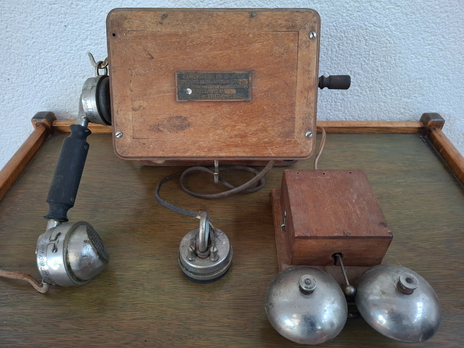 Téléphones: 👑 Pièce de Musée : Splendide Téléphone - 1910 - COMPLET – D'occasion à Meinier par Gattuso22 1