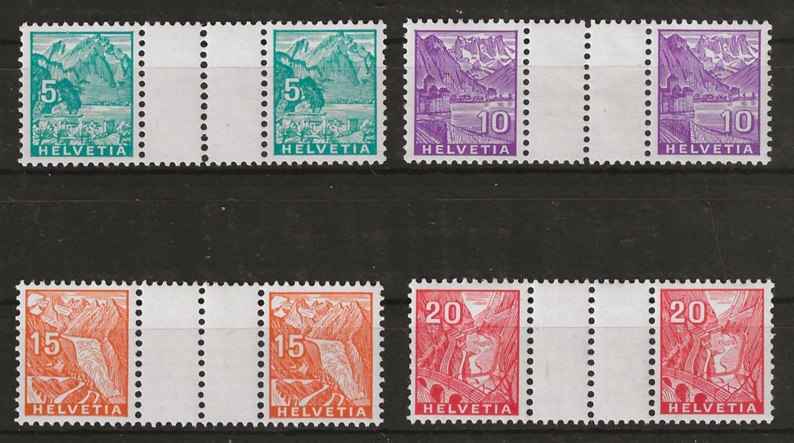Tutti i francobolli: Zwischensteg Nr. S43 - S46, postfrisch ** – Nuovo (secondo la descrizione) da Gümligen venduto da Geniusbuy