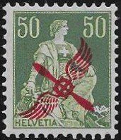 1919 F2 ** mit Aufdruck rotes Flügelrad Top selten ab 1.-
