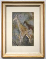 Hervé Giraffen Afrika Landschaft Aquarell