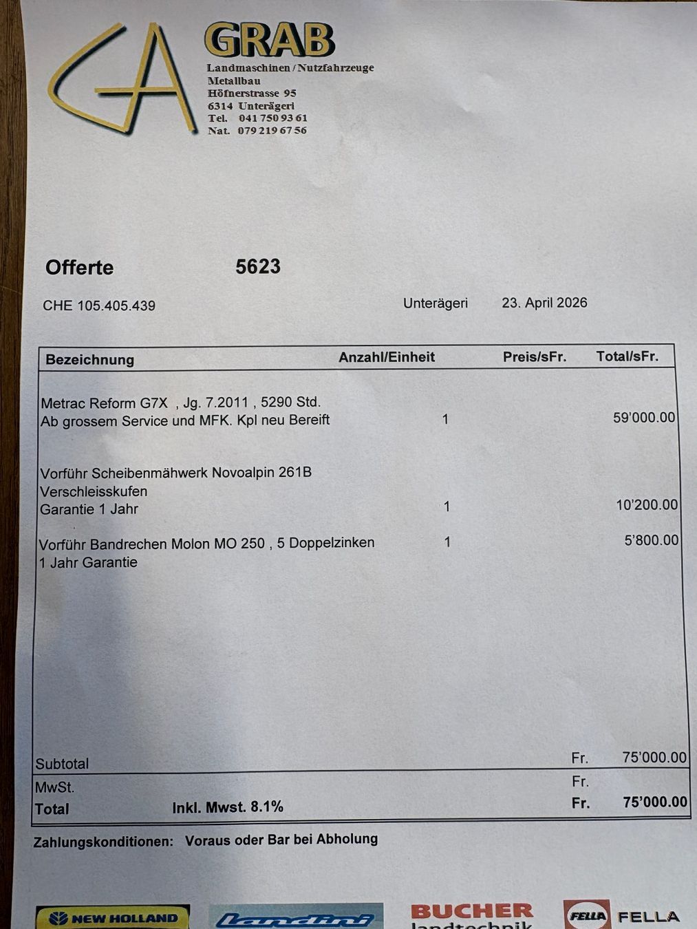 Reform Trattori: Reform Metrac G7X – Usato da Unterägeri venduto da Zermatt012 5