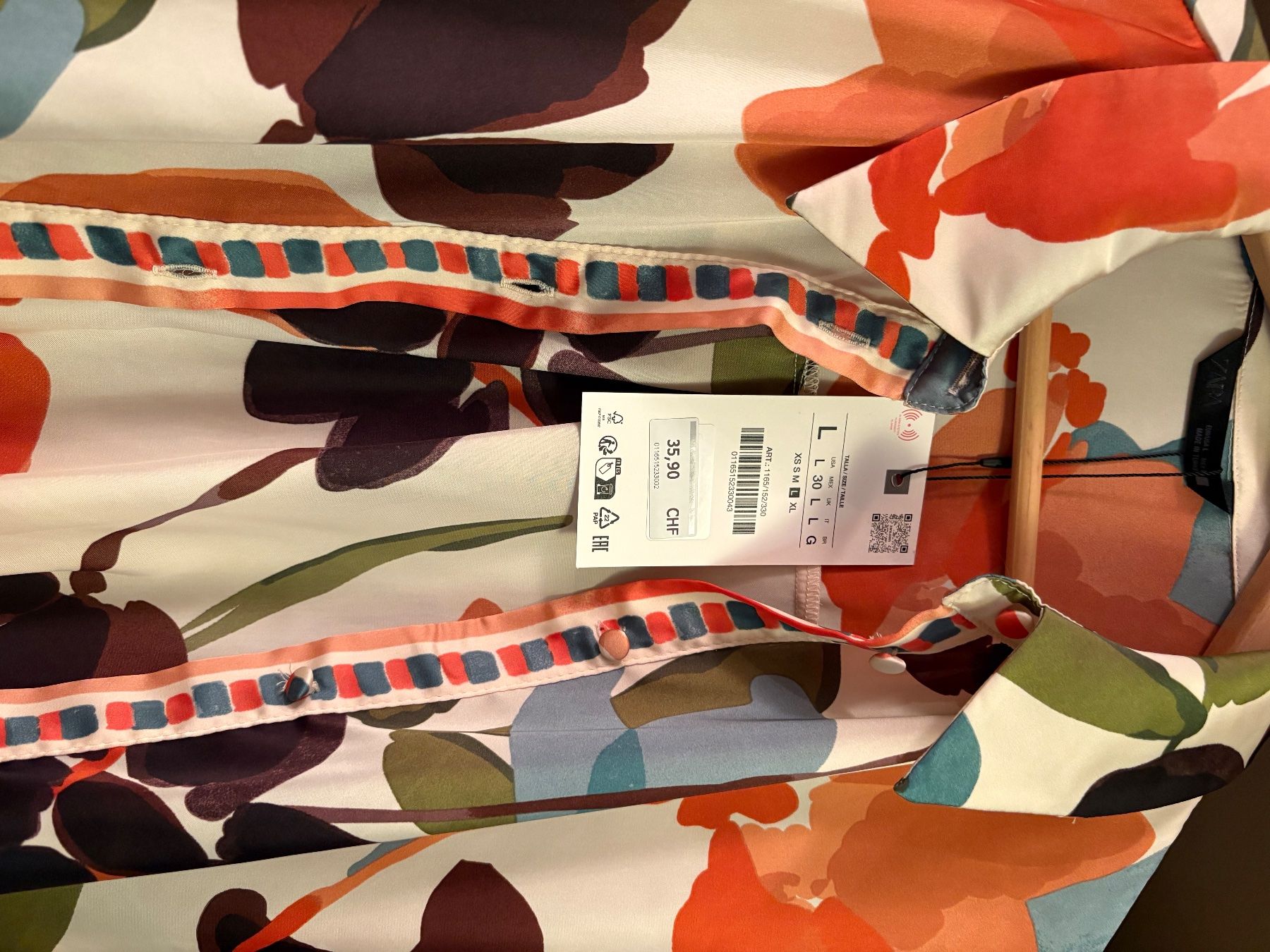 Zara Camicette: Bluse Damen Langarm mit Blumenmuster Grösse L neu – Nuovo (secondo la descrizione) da Gutenswil venduto da mse_hbj5 5
