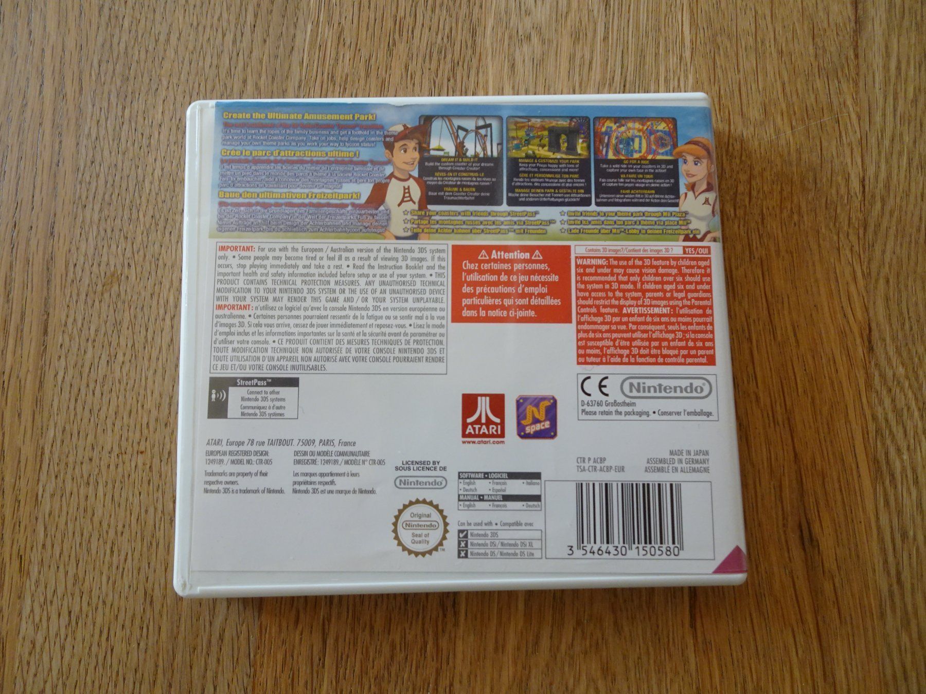 Nintendo Giochi: Nintendo 3DS Rollercoaster Spiel - De22.12 – Usato da Küssnacht am Rigi venduto da Globi-Love 3