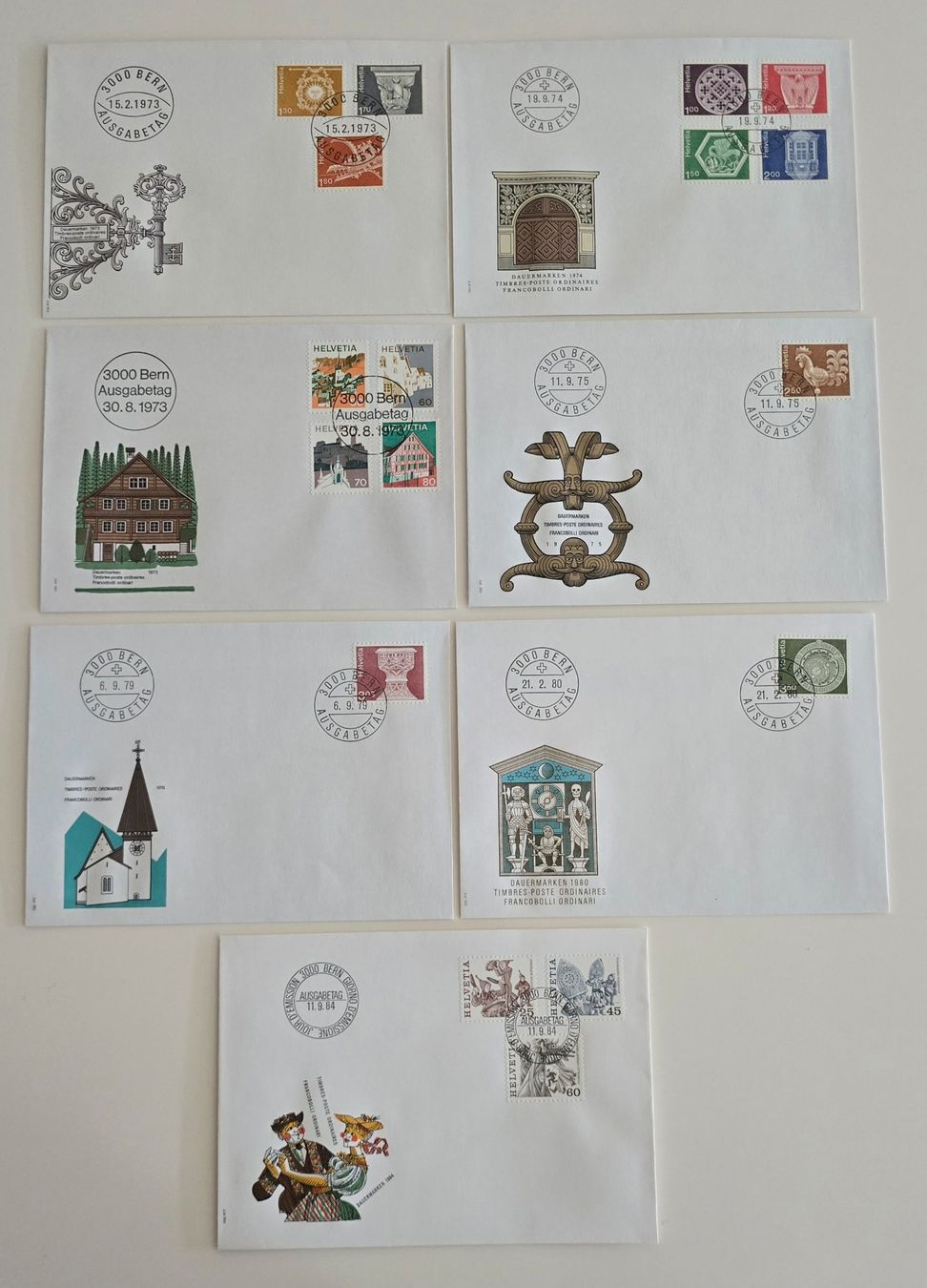 Tous les timbres: Briefmarken 1973-1980 Konvolut – D'occasion à Duebendorf par Dguguseli
