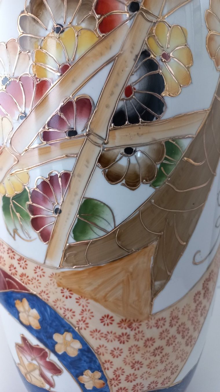 Vasen & Gefässe: Vintage handbemalte Bodenvase, China – Gebraucht aus Bévilard von Orscha 8