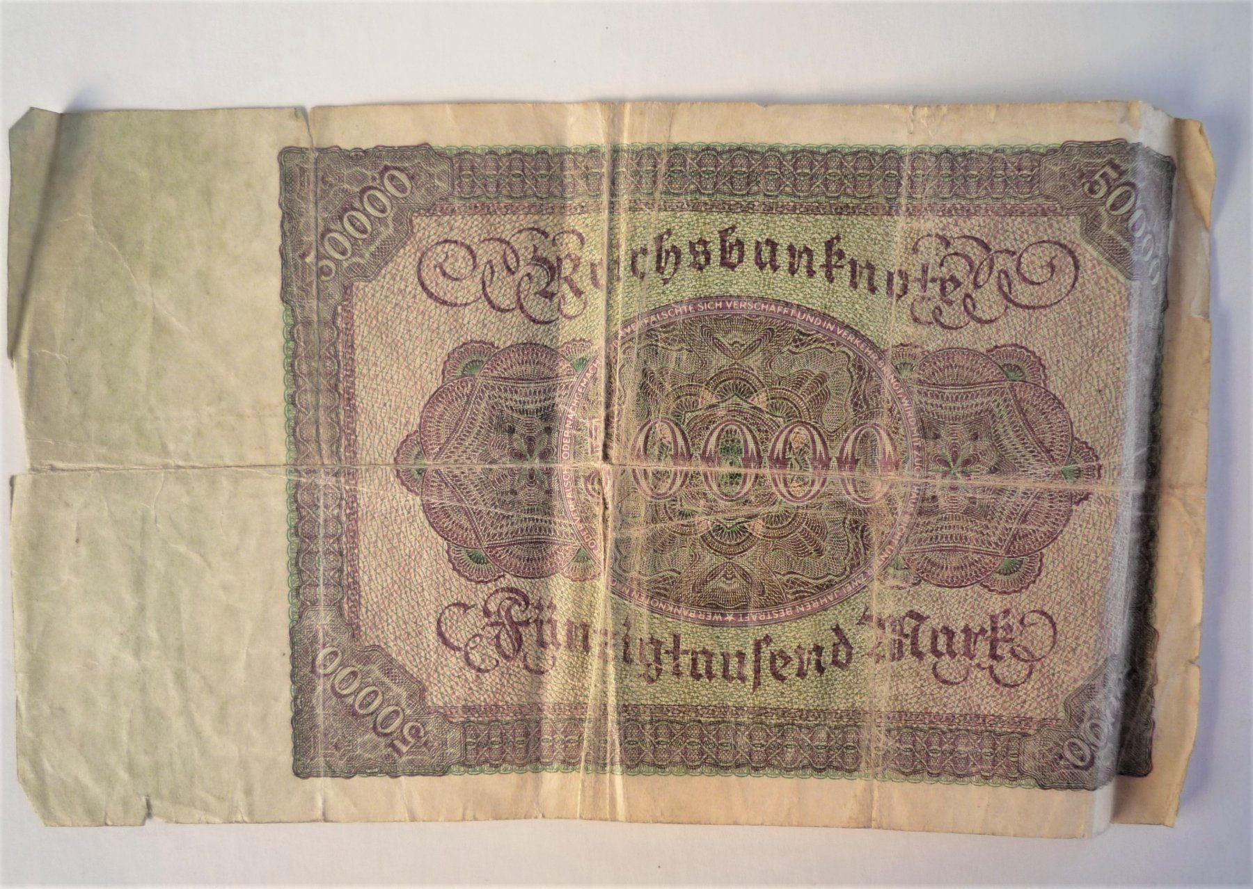 Banconote: 50'000 Mark Reichsbanknote – Usato da Rafz venduto da Sonnenblume305 1