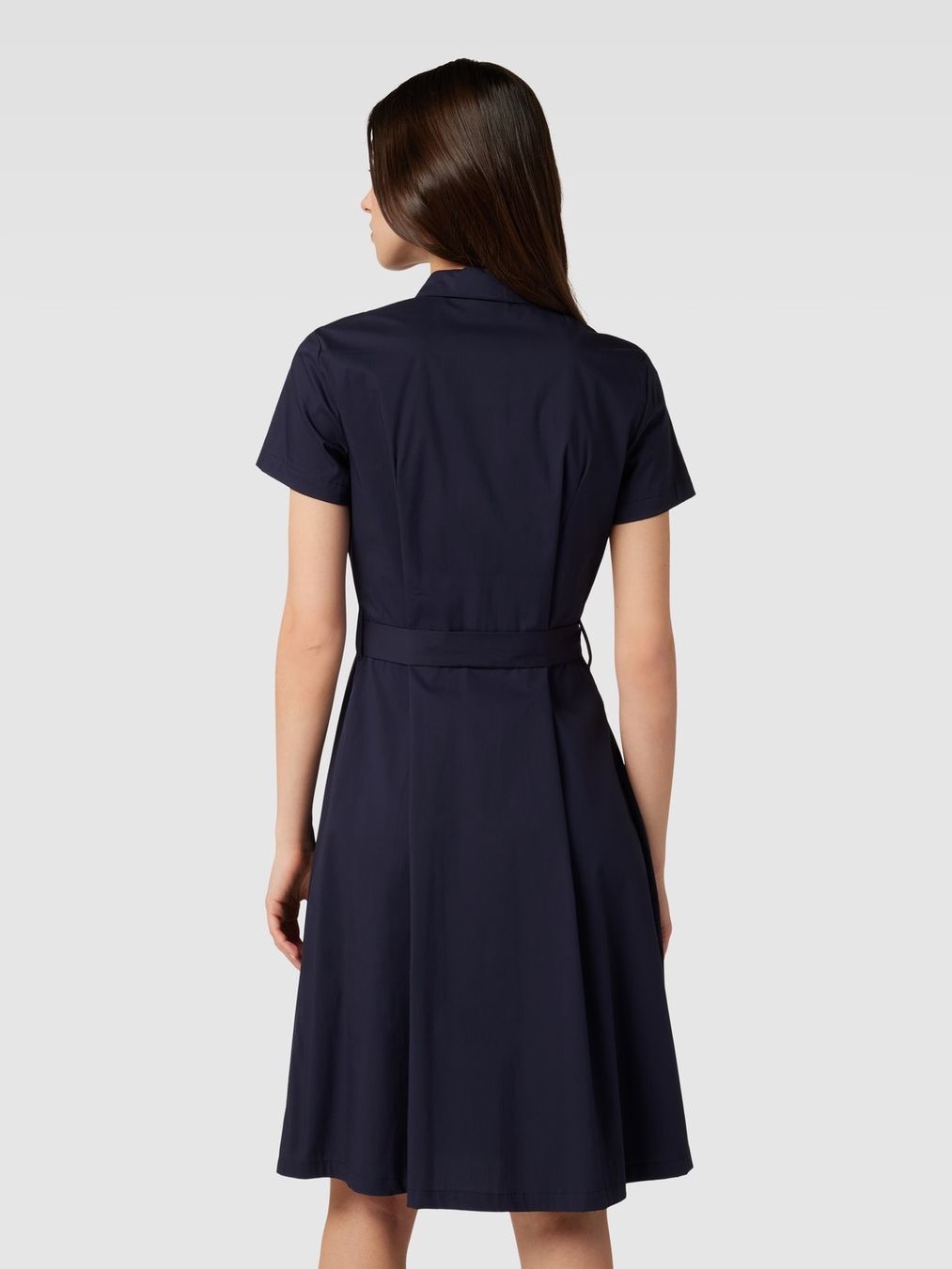 Kleider: Hemdblusenkleid mit Bindegürtel in marine Gr. 48 – Gebraucht aus Zollikon von Svch 2