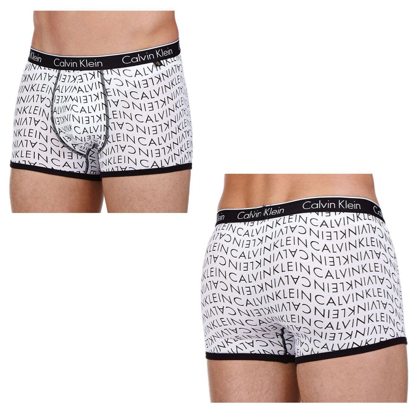 Calvin Klein Unterwäsche: Calvin Klein Herren Unterhose Boxer Trunk /weiss.sch /Gr.S – Neu und originalverpackt aus Wohlenschwil von EddieS-Outlet